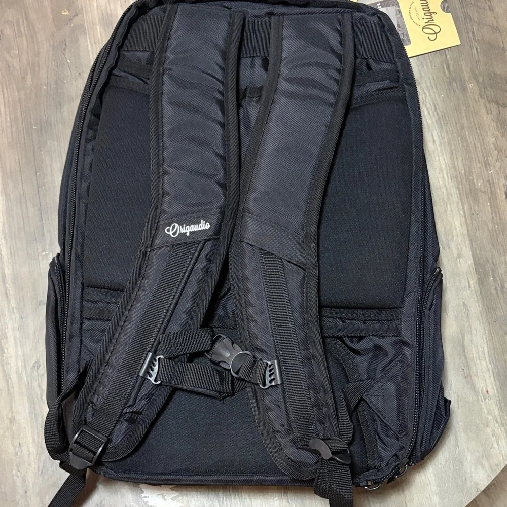 Durable Black Men's Backpack with Multiple Pockets - Unbranded